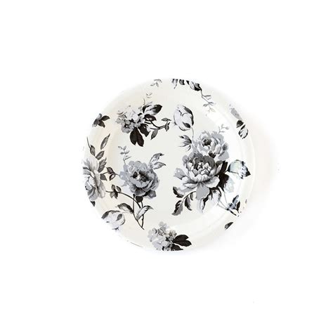 Black Floral Small Plates - Etsy