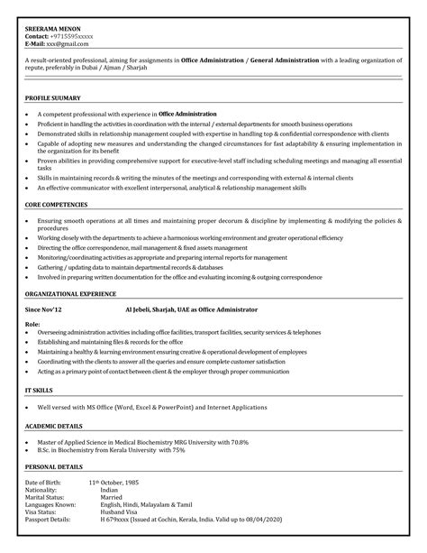 How to draft an office Work Resume Sample? Download this Office Work Resume Sample template now ...