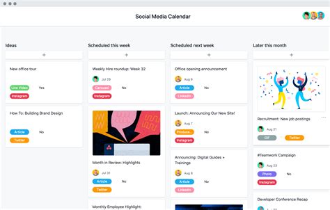 Canva Social Media Calendar Template