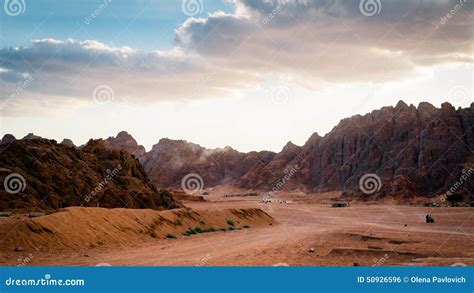 Desert with mountains stock photo. Image of heat, summer - 50926596