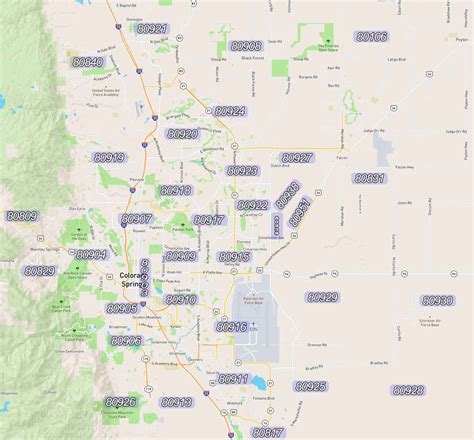 Colorado Springs Zip Code Map - Vicky Jermaine