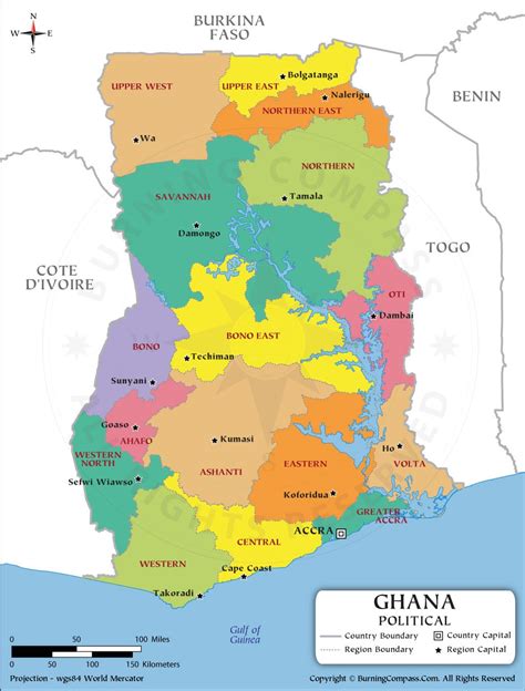 Political Map Of Ghana