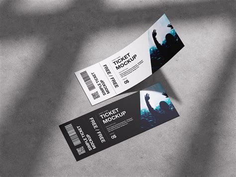 3 Free Concert Tickets Mockup PSD set - PsFiles