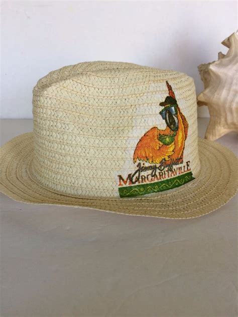 Jimmy Buffett Margaritaville Hand Crafted Straw Hat Parrothead # ...