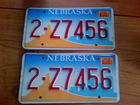 Set of Nebraska License Plates / 2 - Z7456