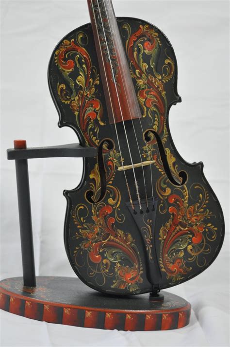 Beautiful Violin front Rosemaling by Andrea Herkert Violin Painting ...