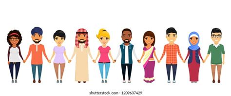 1,022 People Of Different Races Holding Hands Stock Vectors, Images & Vector Art | Shutterstock