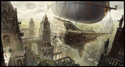 Airship http://minnguen.blogspot.sg/ | Steampunk airship, Steampunk ...