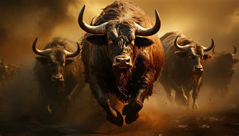 African buffalo herd in the wild, strength and beauty in nature ...