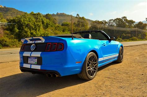 Blue Mustang Convertible 2013