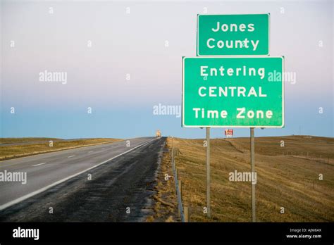 The border between Mountain and Central time zones in South Dakota between Jones and Jackson ...