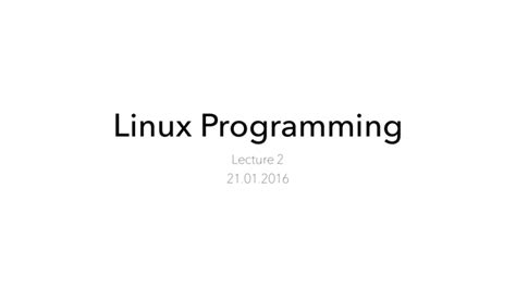 Linux Programming