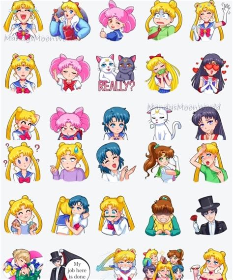 Sailor Moon Magic World, Cute WhatsApp* Sailor Moon Stickers / Telegram*