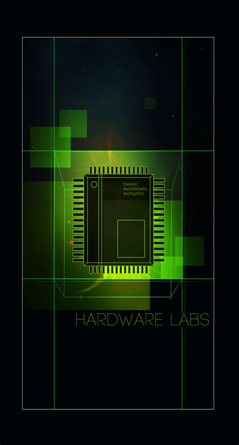 a computer chip with the words hardware labs on it