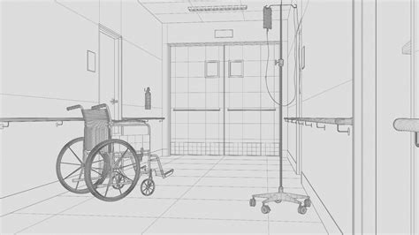 ArtStation - Hospital Corridor 3d Scene | Resources