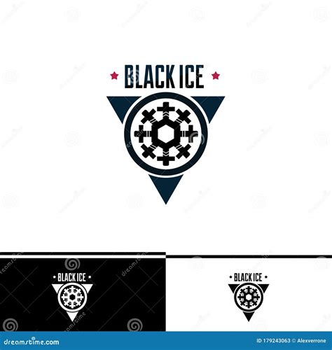 Logo Black Ice, Black Snowflake. Stock Vector - Illustration of ...