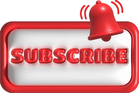 illustration 3D subscribe icon. Subscribe button. 3D element. 23354779 PNG