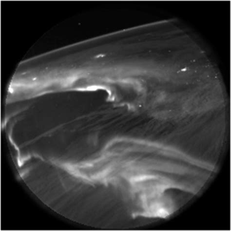 Image of the pre-midnight aurora in the near-infrared taken by Fast ...