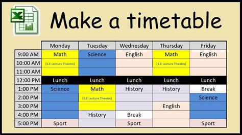 How To Create Time Slot Excel Spreadsheet | Best Calendar Example