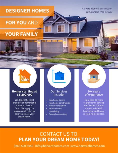 Designer Homes Marketing Pamphlet Flyer Template - Venngage