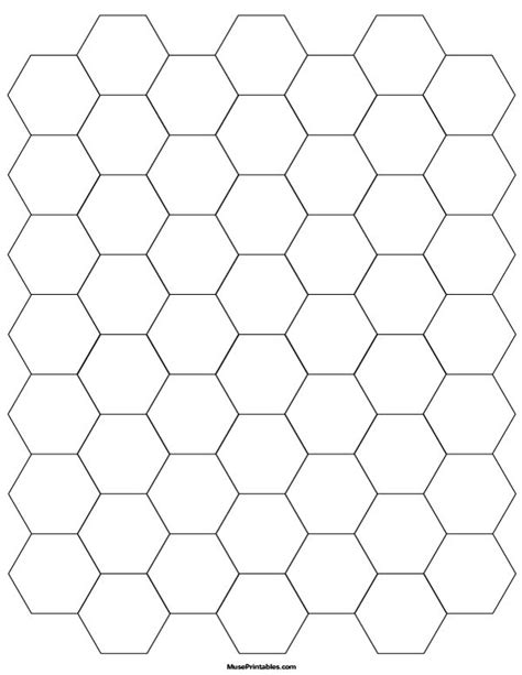 Printable 3/4 Inch Black Hexagon Graph Paper for Letter Paper. Free ...