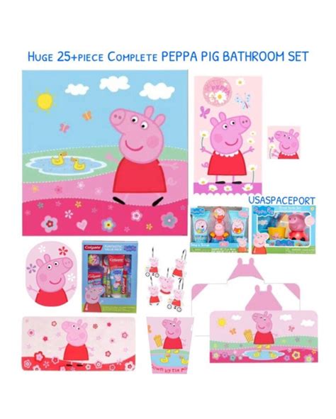 PEPPA PIG BATHROOM Shower Curtain Bundle on Mercari | Bathroom shower ...