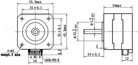 Creality Stepper Motor - 12V Hi-torque NEM 42x34mm 1.8° step