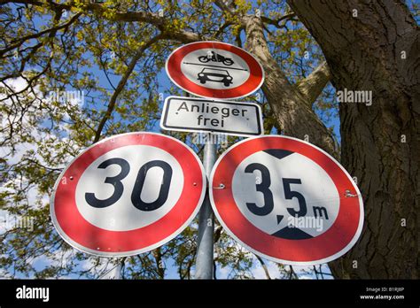 Traffic signs, Germany, Europe Stock Photo - Alamy