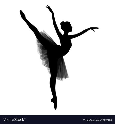 Ballerina on white background Royalty Free Vector Image