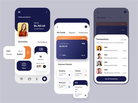 Banking Mobile Application-UX/UI Design by Hira Riaz🔥 for Fireart Studio on Dribbble