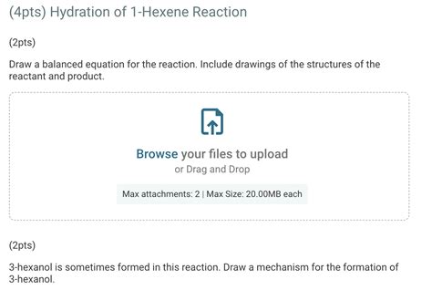 Solved Both questions please 1-hexene to 2-hexanol for | Chegg.com