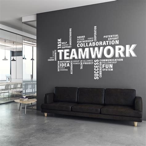 Teamwork Wall Decal Teamwork Decal Office Wall Art Office - Etsy UK ...