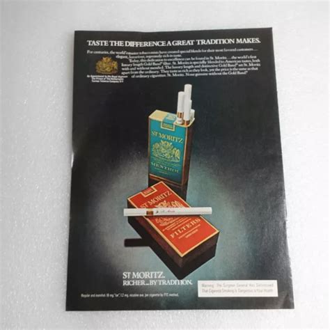 MORITZ CIGARETTES Filters Menthol Vintage Magazine Ad 1975 , 57% OFF