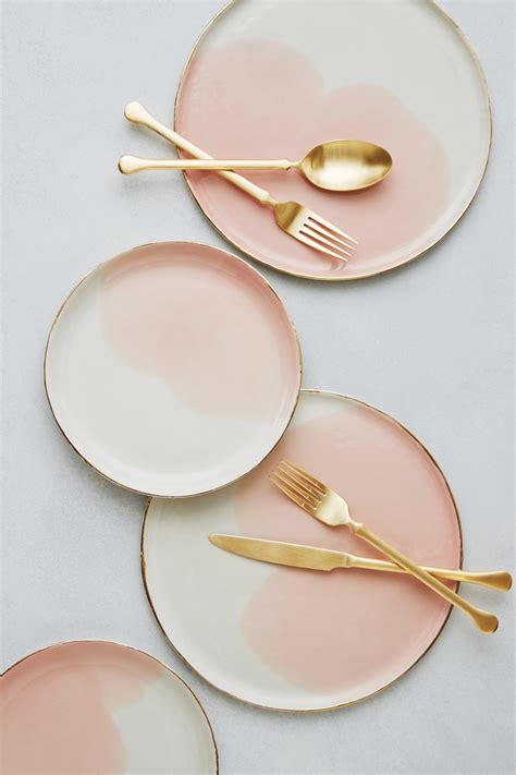 Watercolor Plates, Blush | Luxury tableware, Tableware, Plates