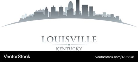 Louisville kentucky city skyline silhouette Vector Image