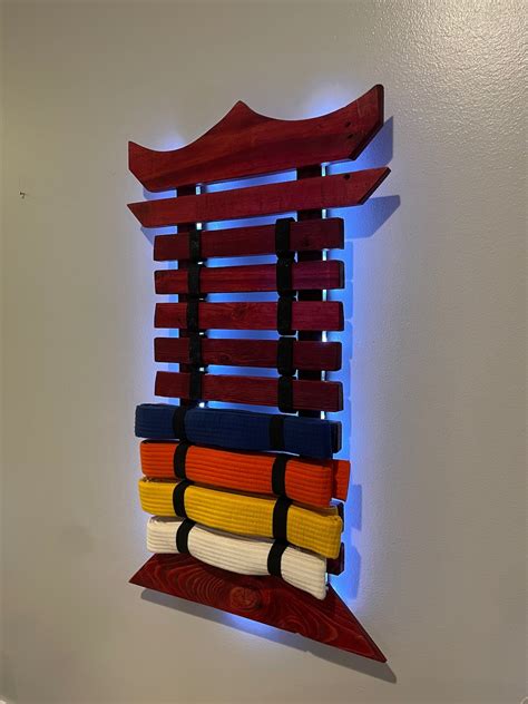 Handmade Karate Belt Display W/ Illumination Option - Etsy