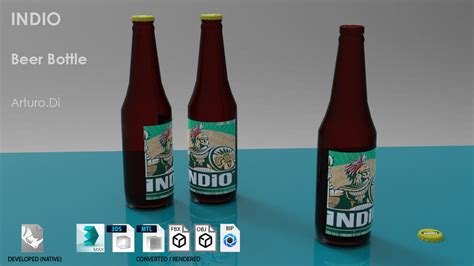 Indio Beer Bottle 3D model | CGTrader