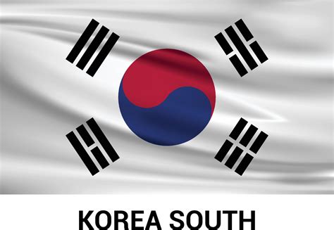 South Korea flags design vector 13369983 Vector Art at Vecteezy