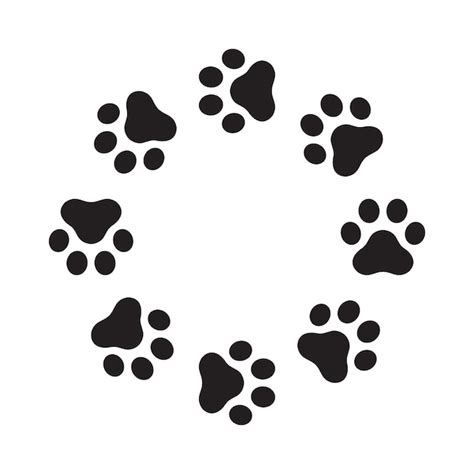 Premium Vector | Dog footprint puppy paw cartoon