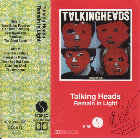 Talking Heads - Remain In Light (1980, Cassette) | Discogs