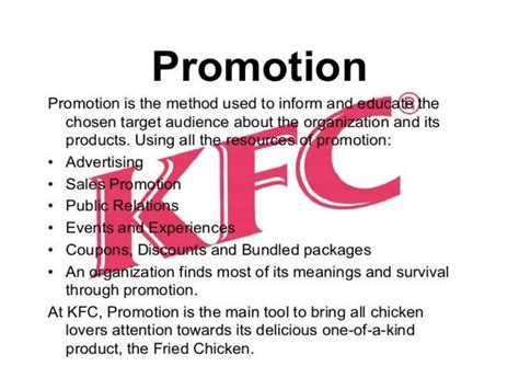 Marketing Mix of KFC