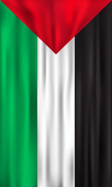 Premium Vector | Realistic 3D Palestine flag wallpaper