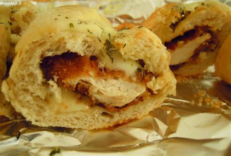 Chicken cheese baguette; great, tasty snack - PassionSpoon recipes