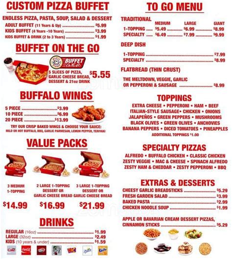 CiCi's Pizza Menu, Menu for CiCi's Pizza, Round Rock, Round Rock - Urbanspoon/Zomato