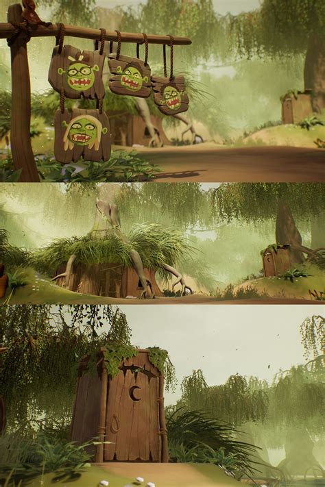 Maïa Desfour and Clément Massol - "Stylized Shrek Swamp FanArt" | Shrek ...