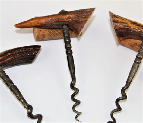 Antique Corkscrew Collection / Stag Horn Handle Corkscrews / Wine Bottle Opener