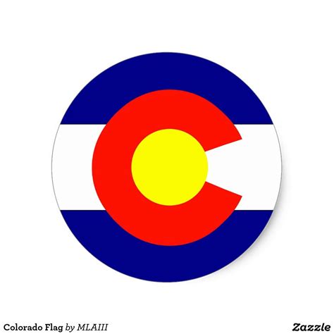 Colorado Flag Classic Round Sticker | Zazzle.com | Colorado flag, Round stickers, Custom stickers