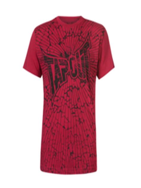 Buy Tapout Men Red Printed Round Neck Pure Cotton T Shirt - Tshirts for ...