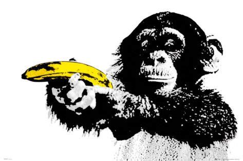 'MONKEY - Banana' Posters | AllPosters.com | Обезьянье искусство, Поп ...