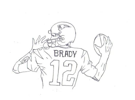 Tom Brady Drawing, Pencil, Sketch, Colorful, Realistic Art Images | Drawing Skill